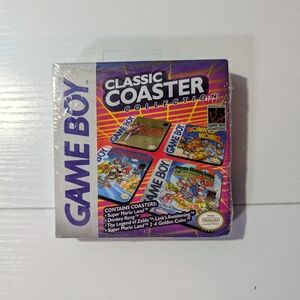 New Sealed Nintendo Gameboy Classic Coaster - Set of 4 - Mario Zelda Donkey Kong